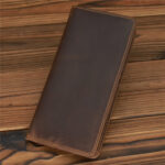 custom embossed logo leather passport holder