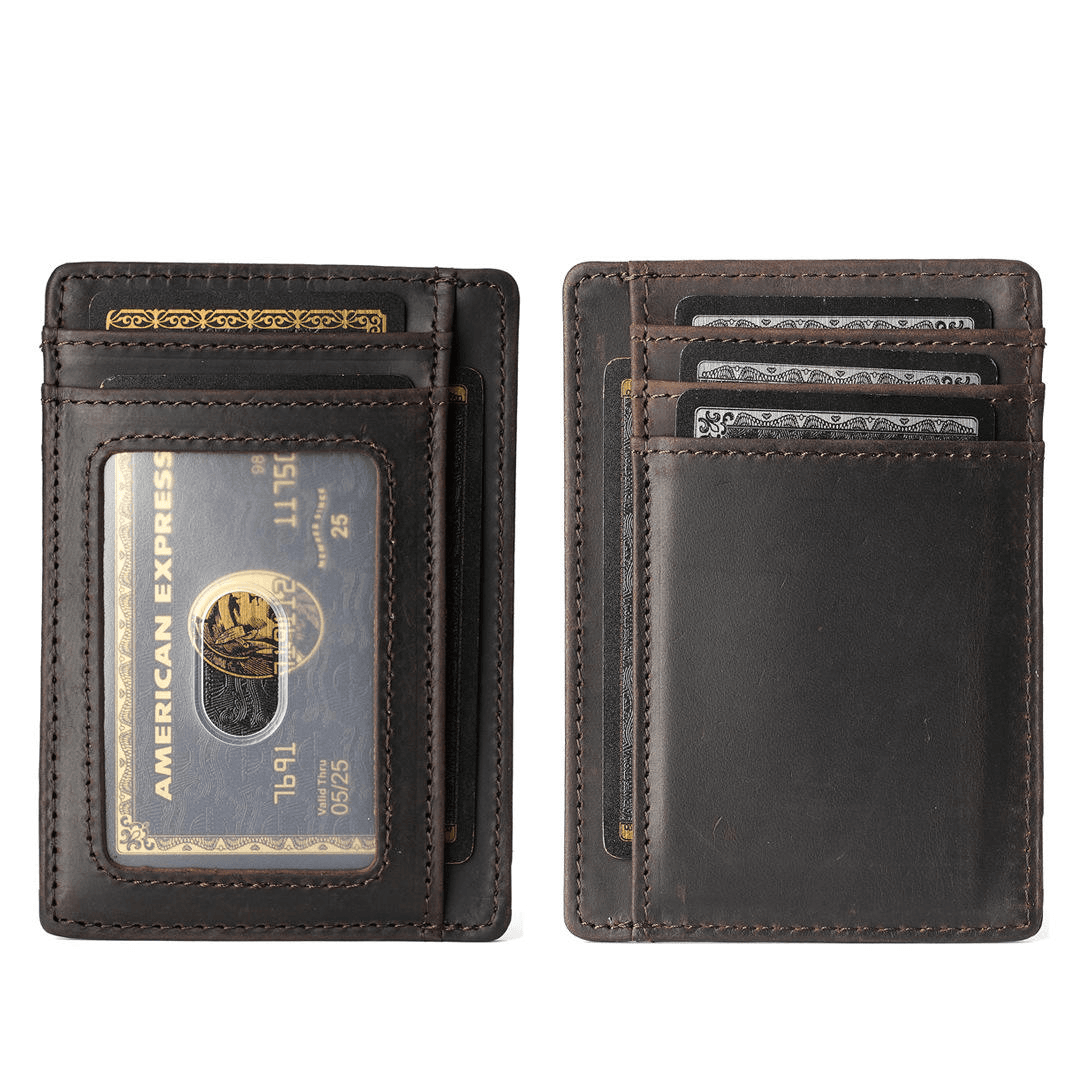 Slim RFID Blocking Leather Card Holder