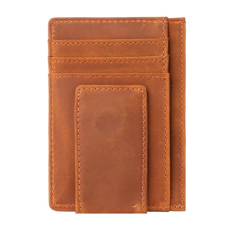 Men’s Genuine Leather Magnetic Card Holder