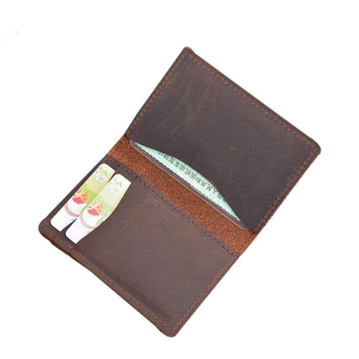 Genuine Leather Card Holder Wallet | OEM Custom Logo Manufacturer