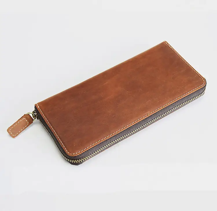Custom Logo Men’s Long Wallet with Multiple Card Slots